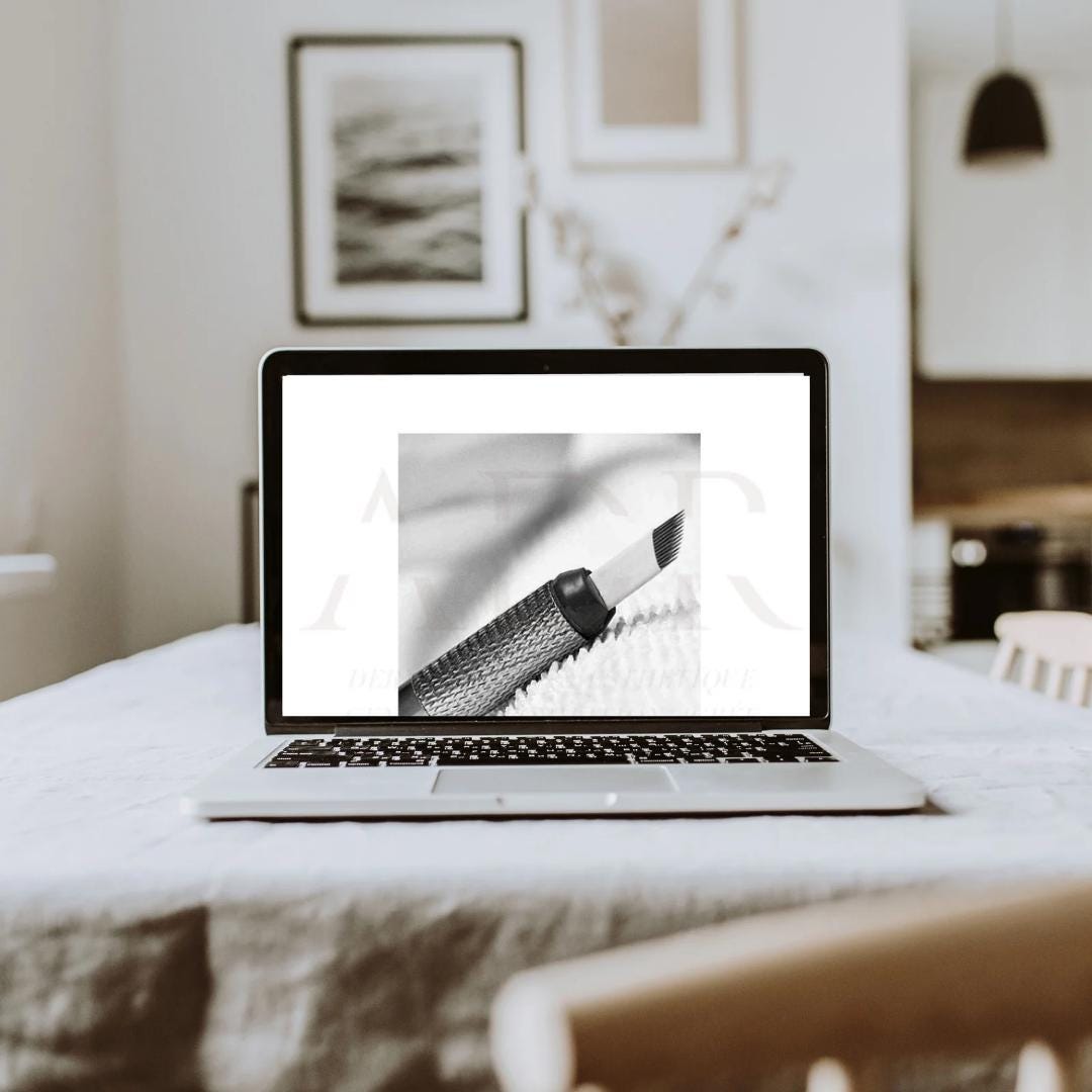 Appareil professionnel de maquillage permanent pour le tatouage des sourcils, utilisé pour le microblading.