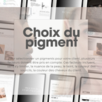 Extrait du manuel de formation ADR By Floriane, présentant les techniques de colorimétrie et de choix du pigment.