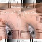 Extrait du manuel de formation ADR By Floriane, présentant les techniques de rehaussement de cils.