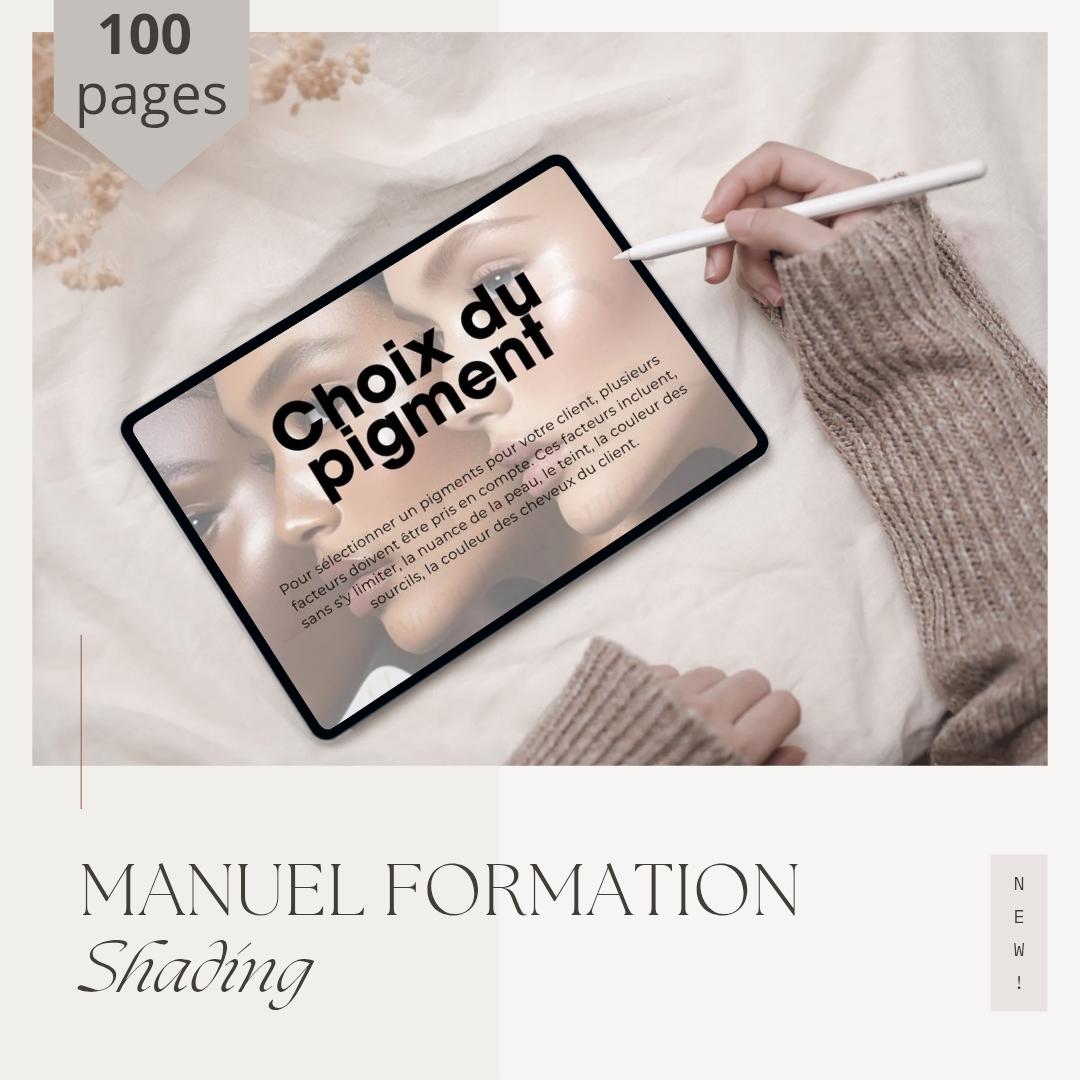Extrait du manuel de formation en maquillage permanent shading, présentant le choix du pigment.
