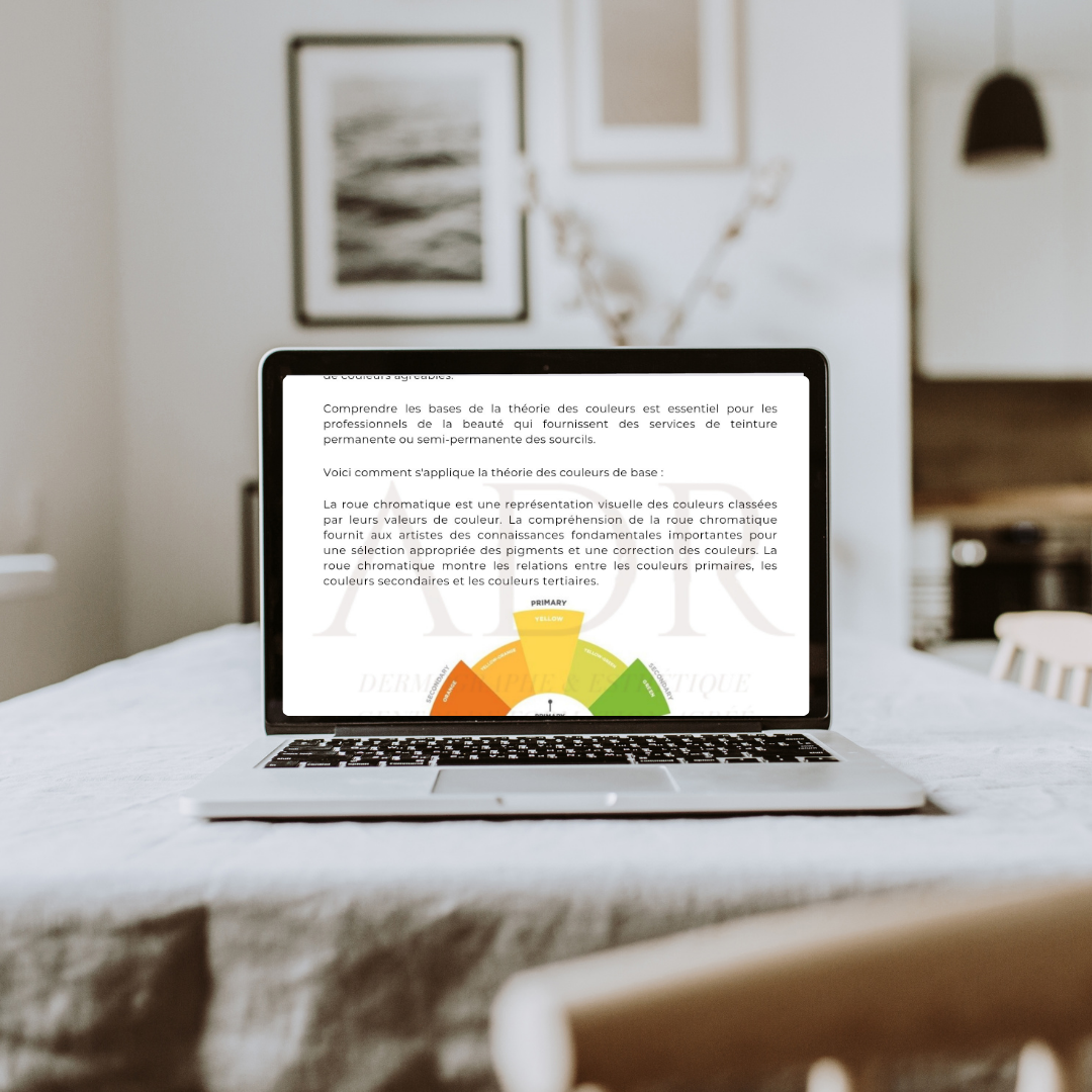 Présentation de la formation en ligne pour l'apprentissage des techniques de colorimétrie ADR by Floriane.