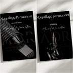 Présentation des manuels du pack de formation en ligne pour le maquillage permanent des sourcils, incluant les techniques de microblading et de shading étape par étape.