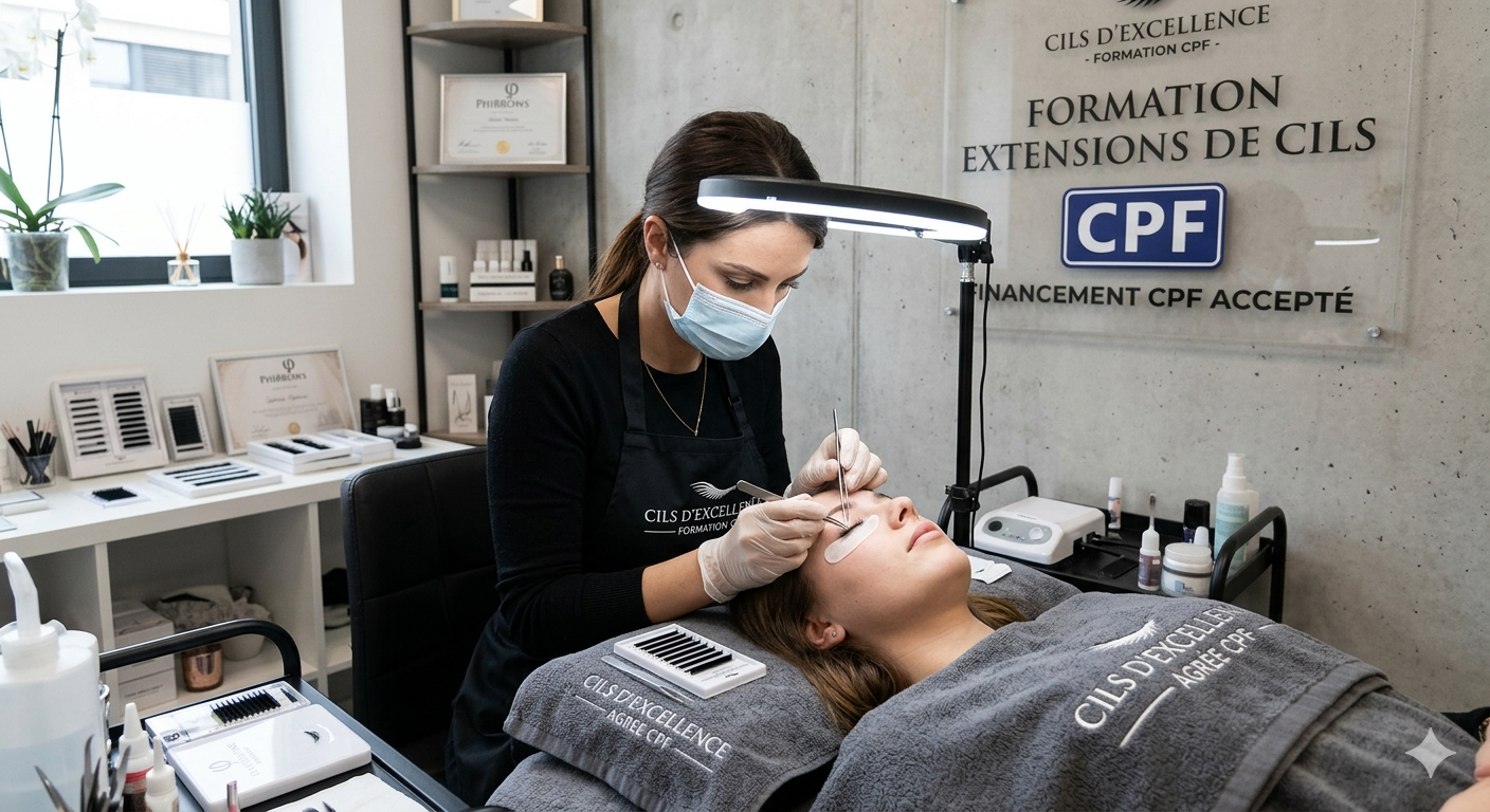 Formation EXTENSIONS tout volume & REHAUSSEMENT DE CILS éligible CPF - 3 jours