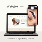 Présentation du site de formation en ligne ADR By Floriane, destiné au Browlift.