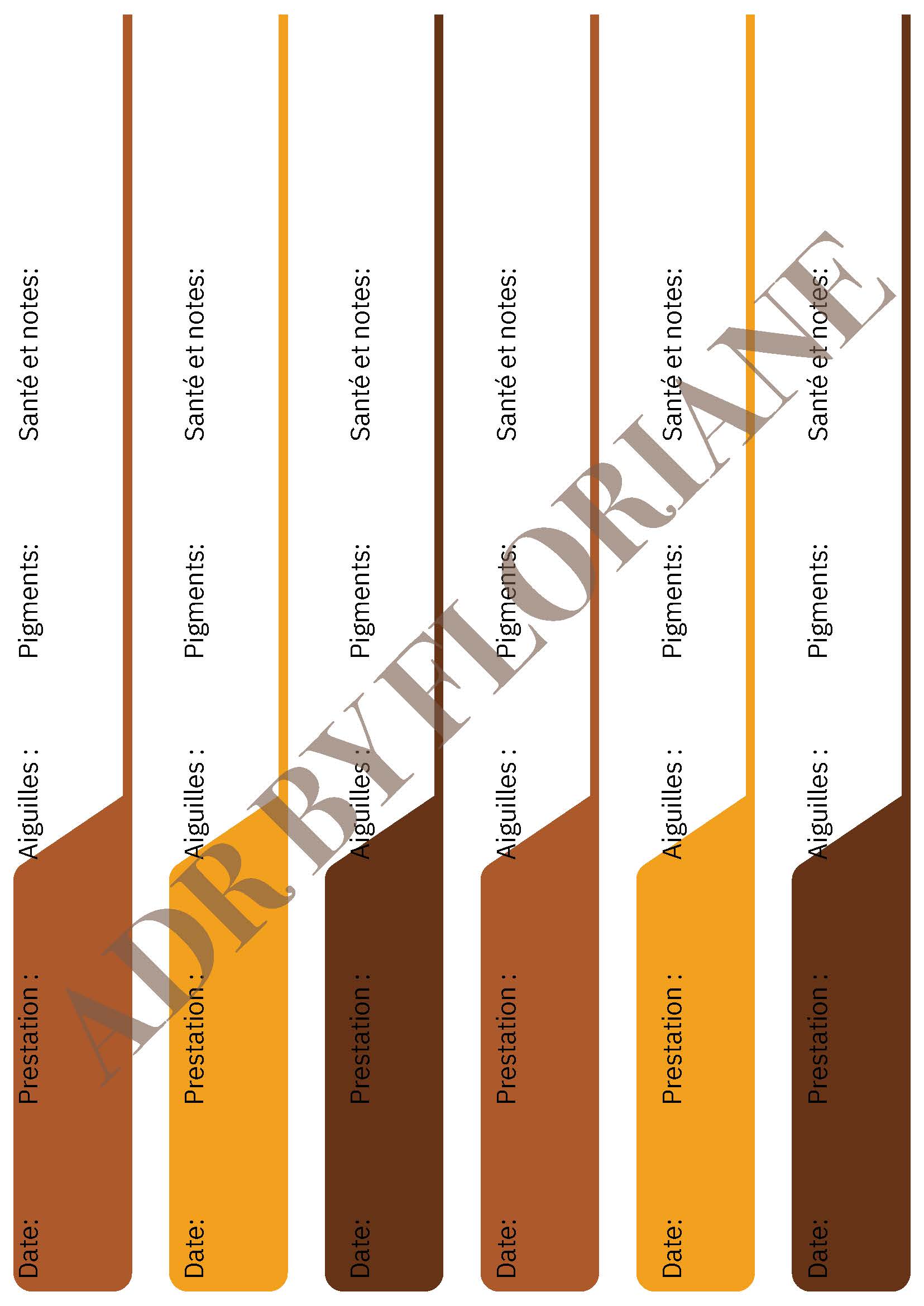 Stickers de consentement pour maquillage permanent, utilisé pour informer et obtenir l’accord des clients avant la prestation.